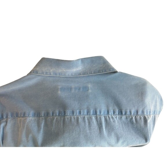 Theory Zack PS Belledune Button Down Shirt Men's Size Large Blue Casual Faded - Picture 9 of 9